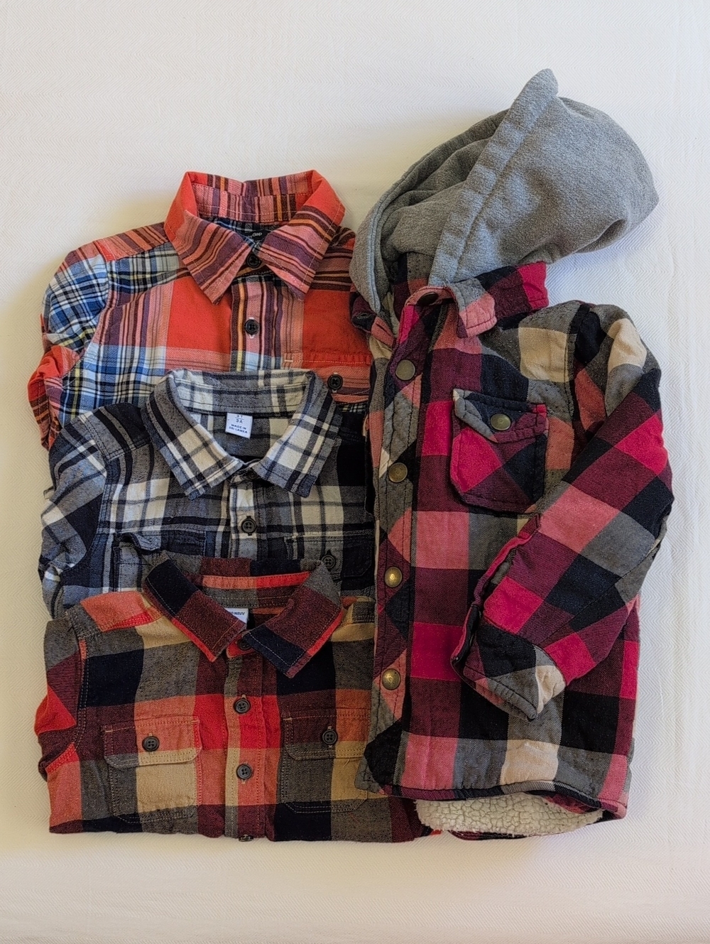 Sherpa Hooded Shacket & Flannel 3T Lot of 4 Gap Old Navy Joe Fresh Fall Cozy